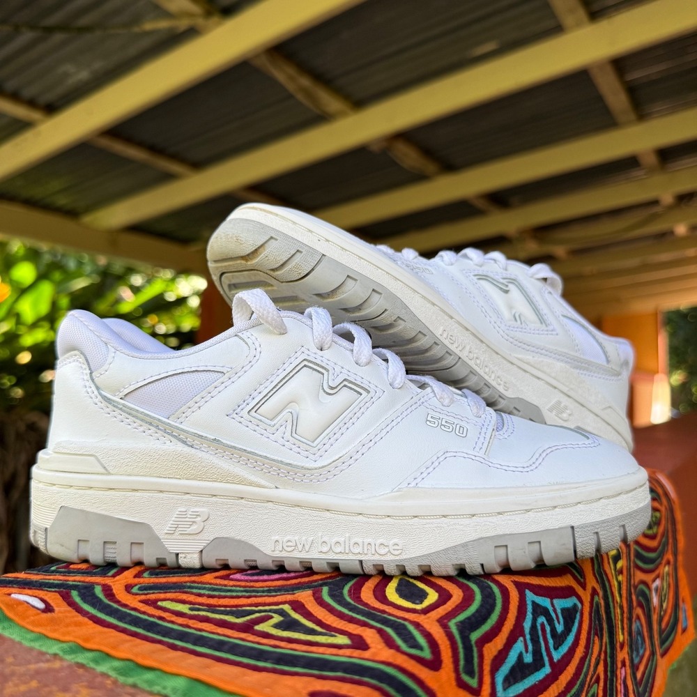 New Balance 550 Kids Sneakers White Size 4.5Y‎ GSB550PB